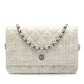 CC Coated Tweed Wallet On Chain