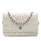 CC Coated Tweed Wallet On Chain