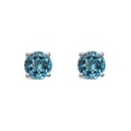 Round London Blue Topaz Studs