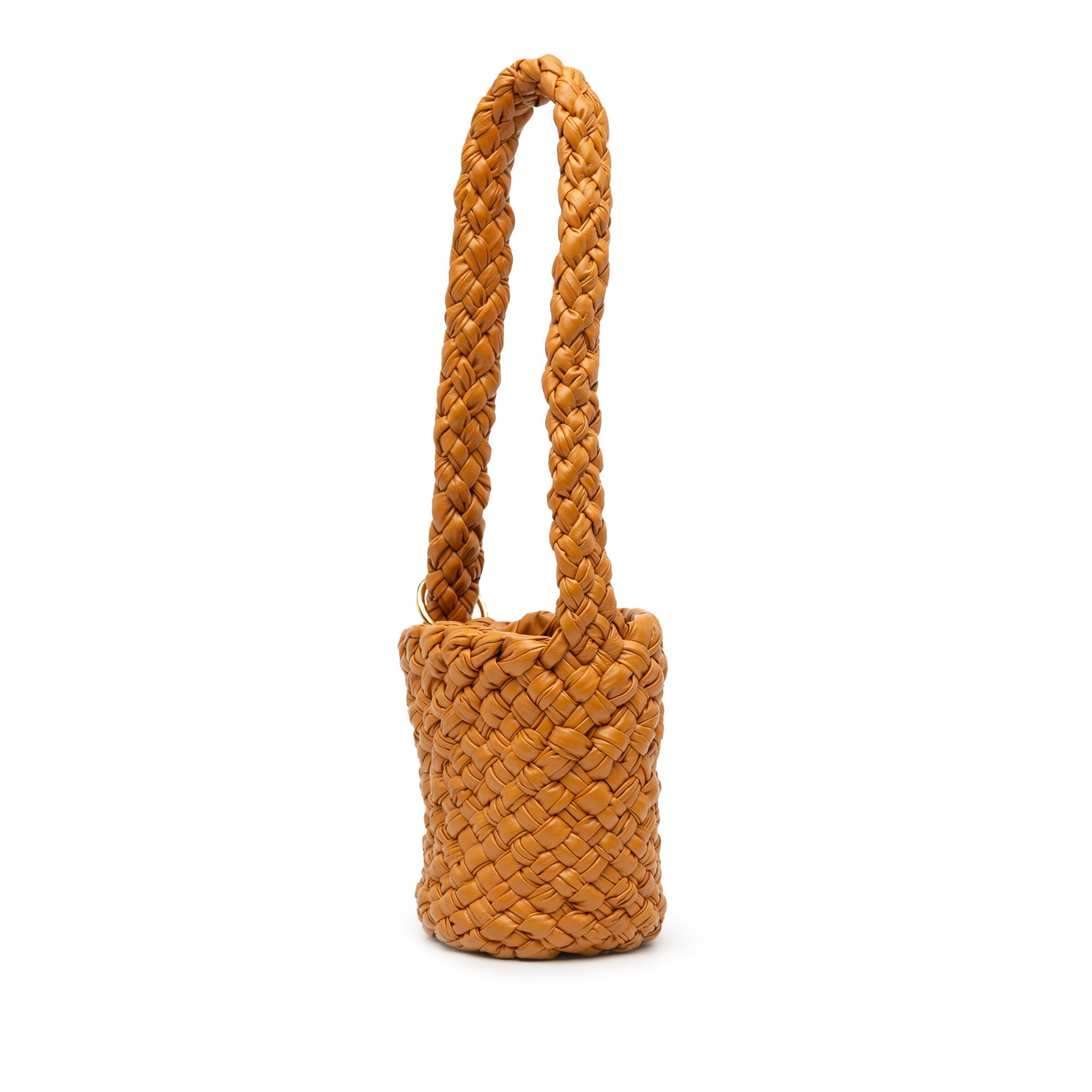 Small Calfskin Intreccio Kalimero Bucket Bag