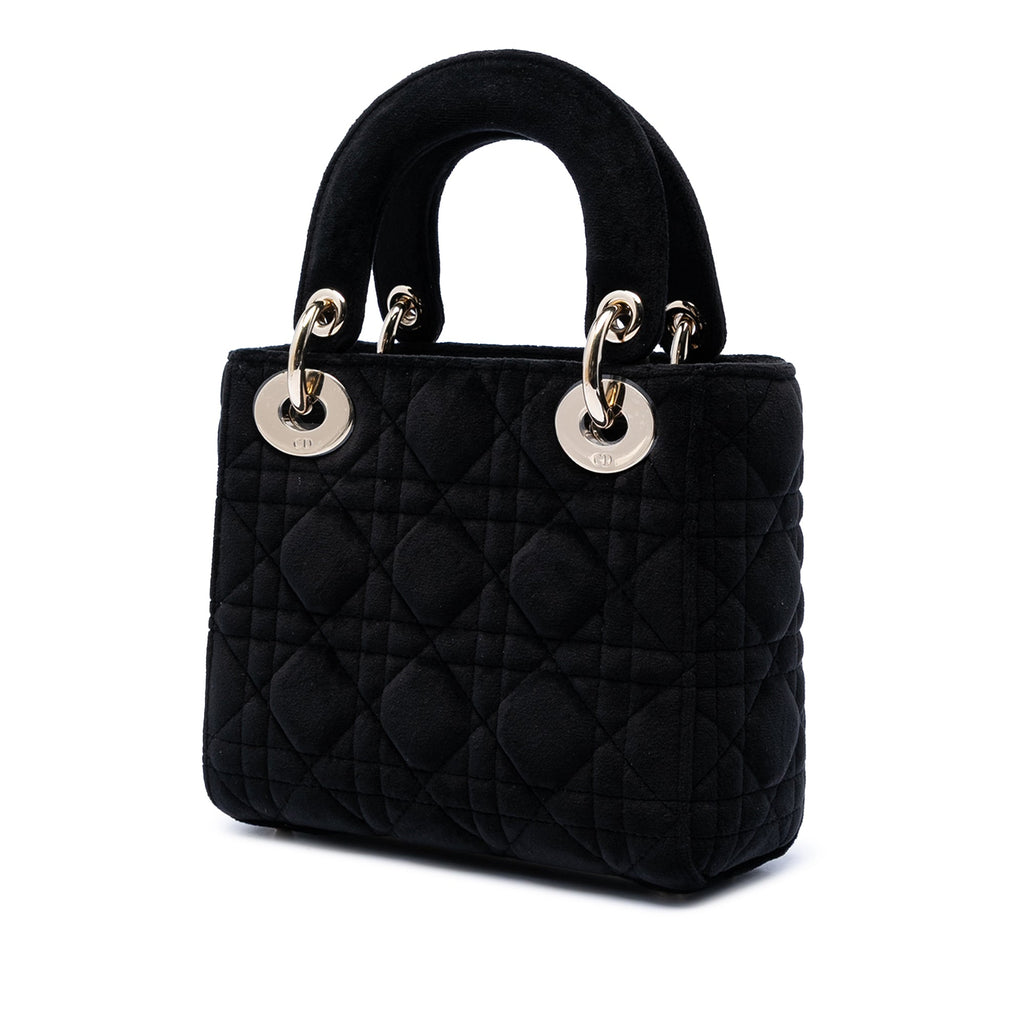 Mini Velvet Cannage Lady Dior