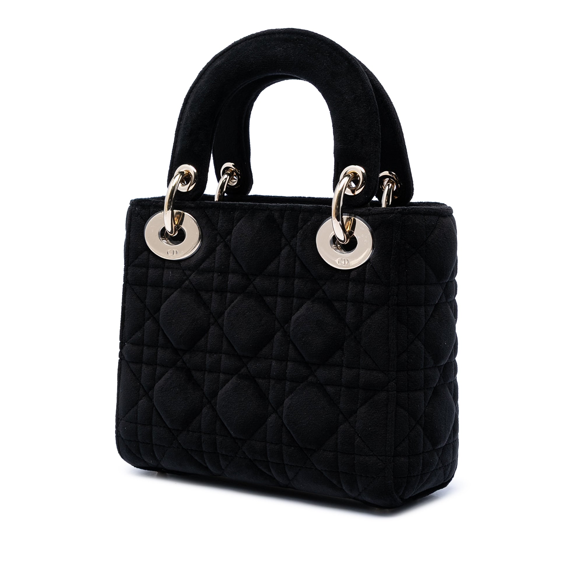 Mini Velvet Cannage Lady Dior