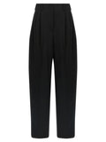 Givenchy Double Pleat Wool Trousers — Black