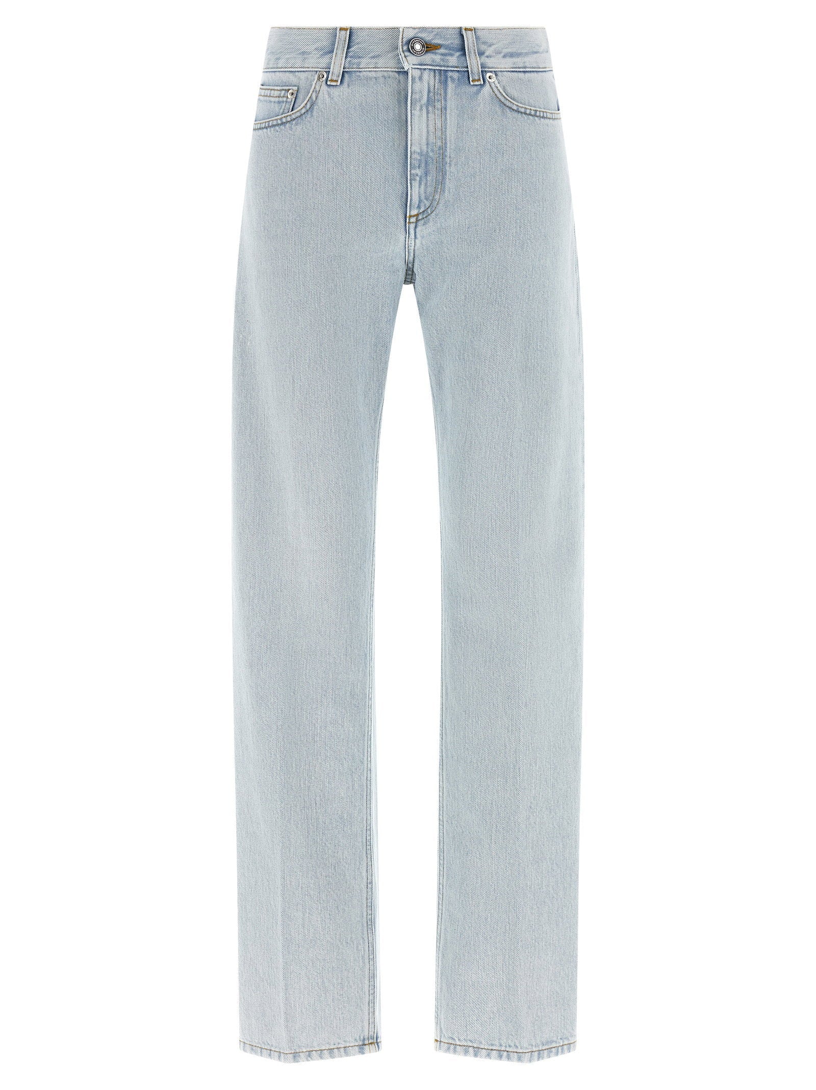 Givenchy Light-Wash Straight-Leg Jeans — Blue