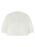 Givenchy Cotton Poplin Cropped Shirt — Cream
