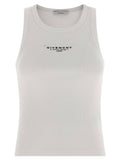 Givenchy Logo-Embroidered Tank Top — White