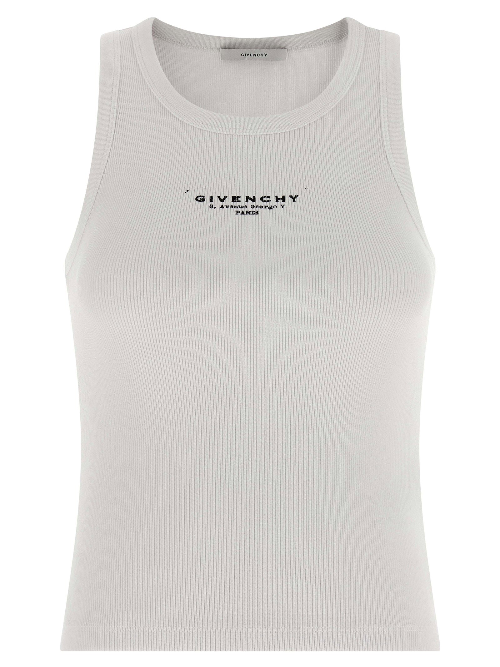Givenchy Logo-Embroidered Tank Top — White