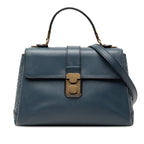 Small Intrecciato Trimmed Nappa Piazza Top Handle Satchel