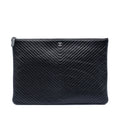 Large Chevron Caviar O Case Clutch