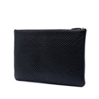 Large Chevron Caviar O Case Clutch