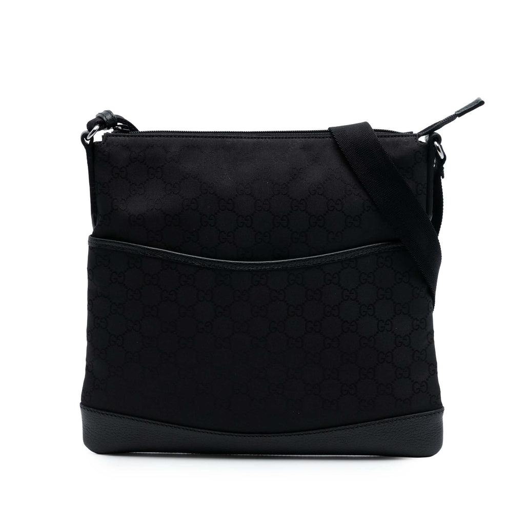 GG Canvas Flat Messenger Bag