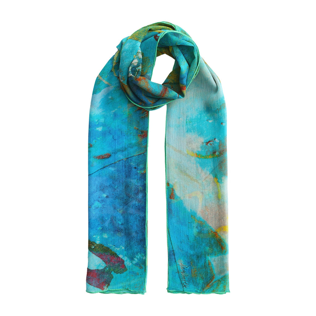 Multicolor Silk Scarf Oxido Marino