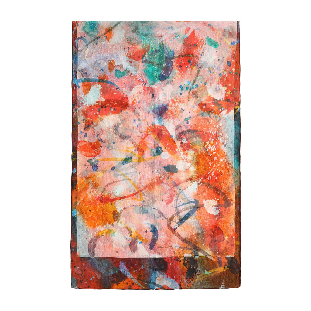 Multicolor Silk Scarf Cangrejos