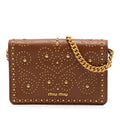 Studded Goatskin Madras Lux Wallet On Chain