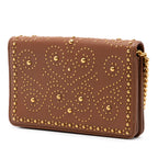 Studded Goatskin Madras Lux Wallet On Chain