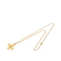 Gold Plated CC Crystal Clover Pendant Necklace