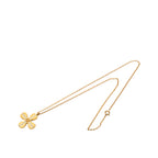 Gold Plated CC Crystal Clover Pendant Necklace
