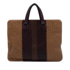 Nappa Intrecciato Club Fume Briefcase