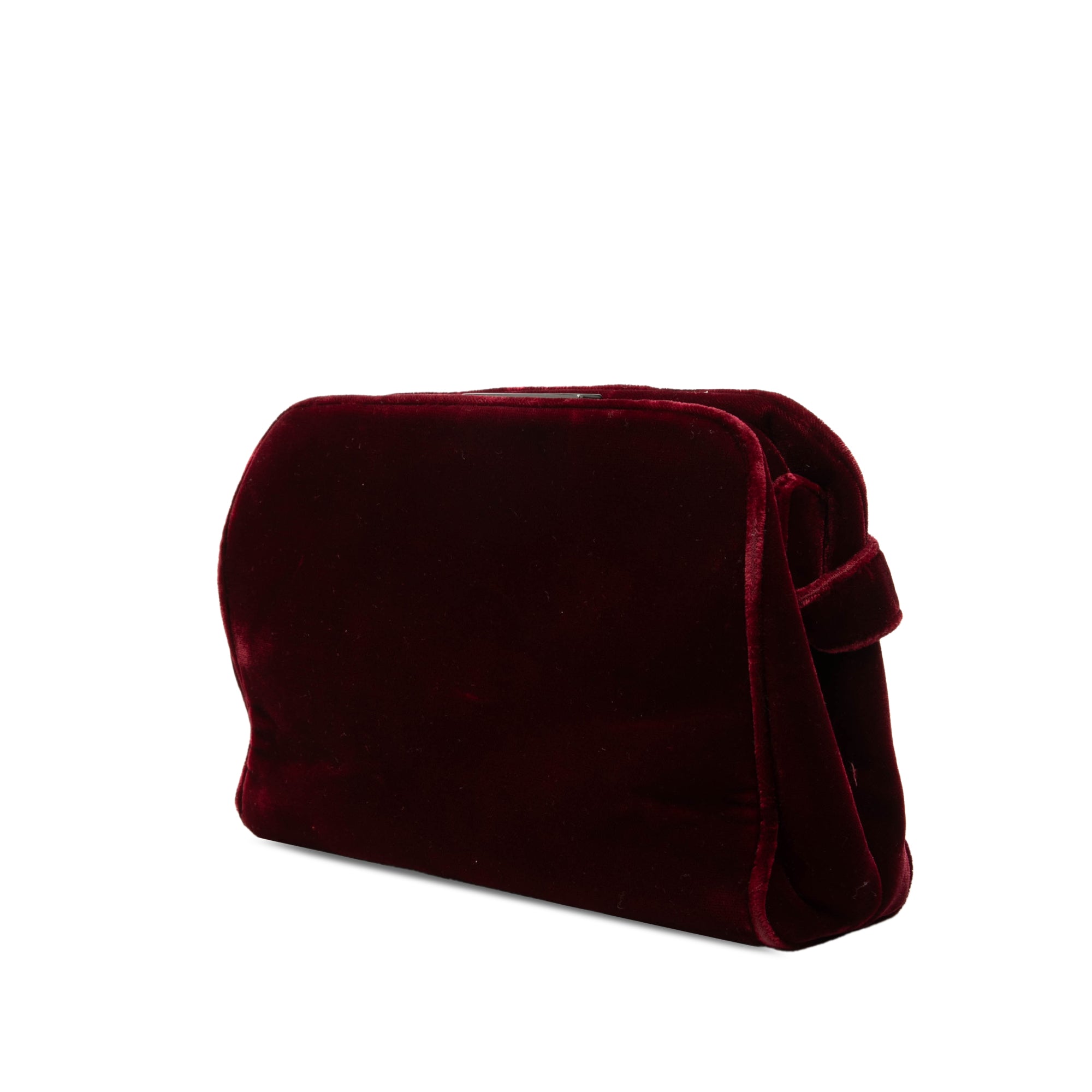 Velvet Frame Clasp Shoulder Bag