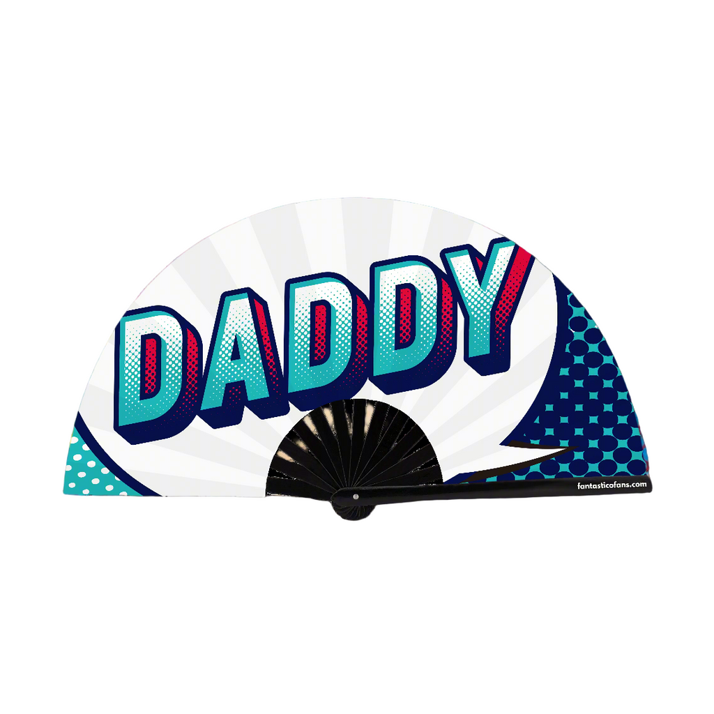Daddy Blue text XL Fan