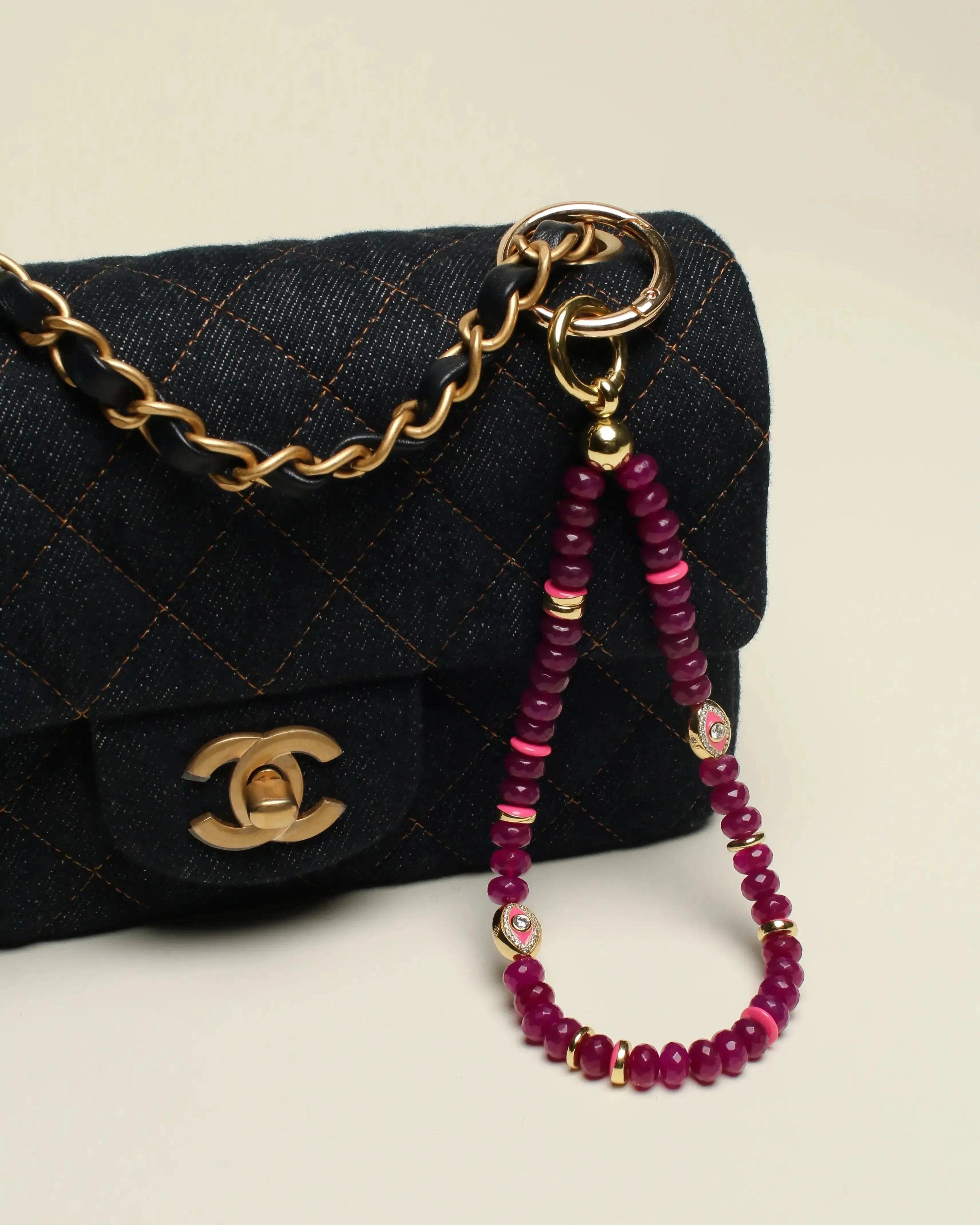 Leah Bag Charm in Amethyst