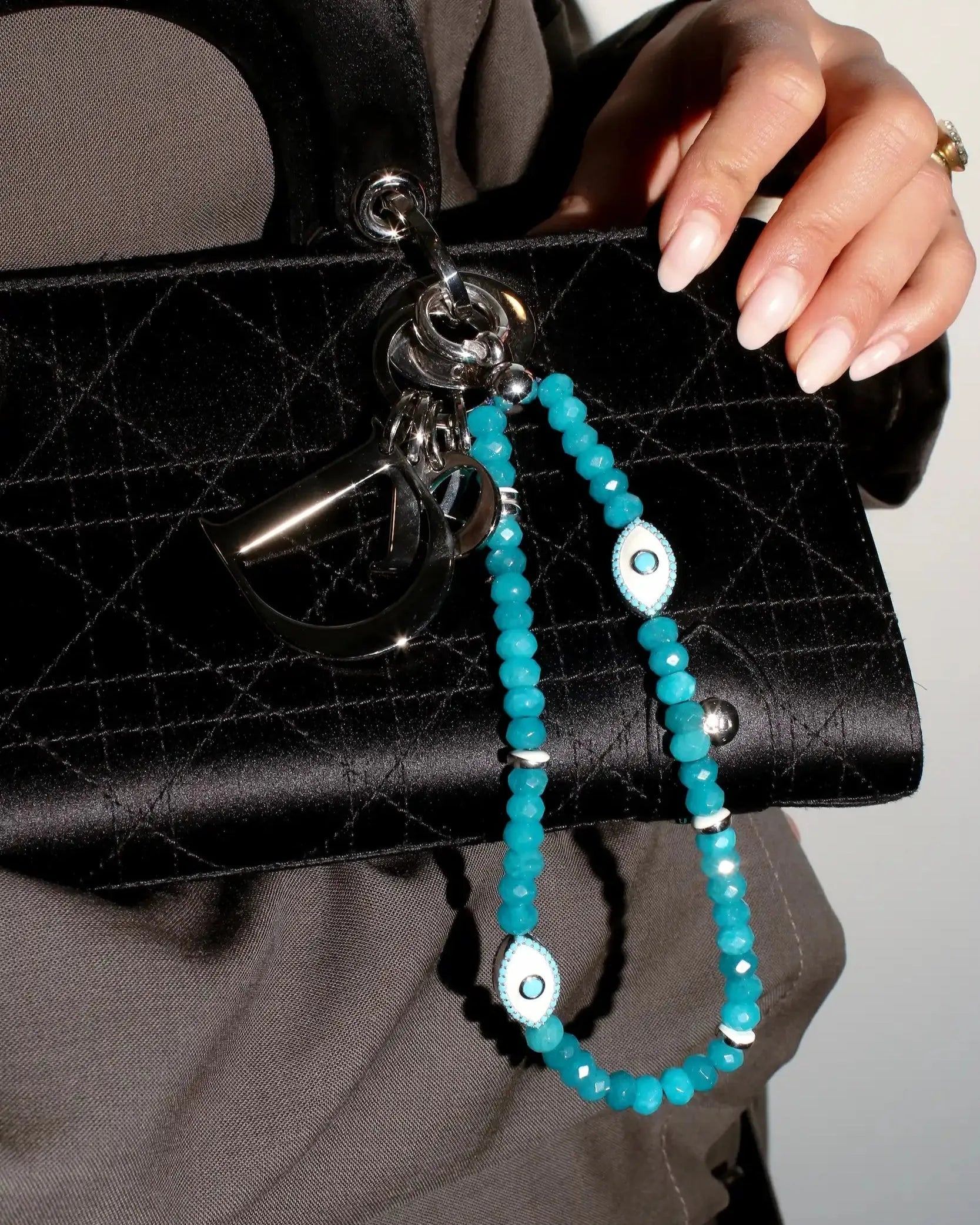 Stella Bag Charm in Turquoise Quartz