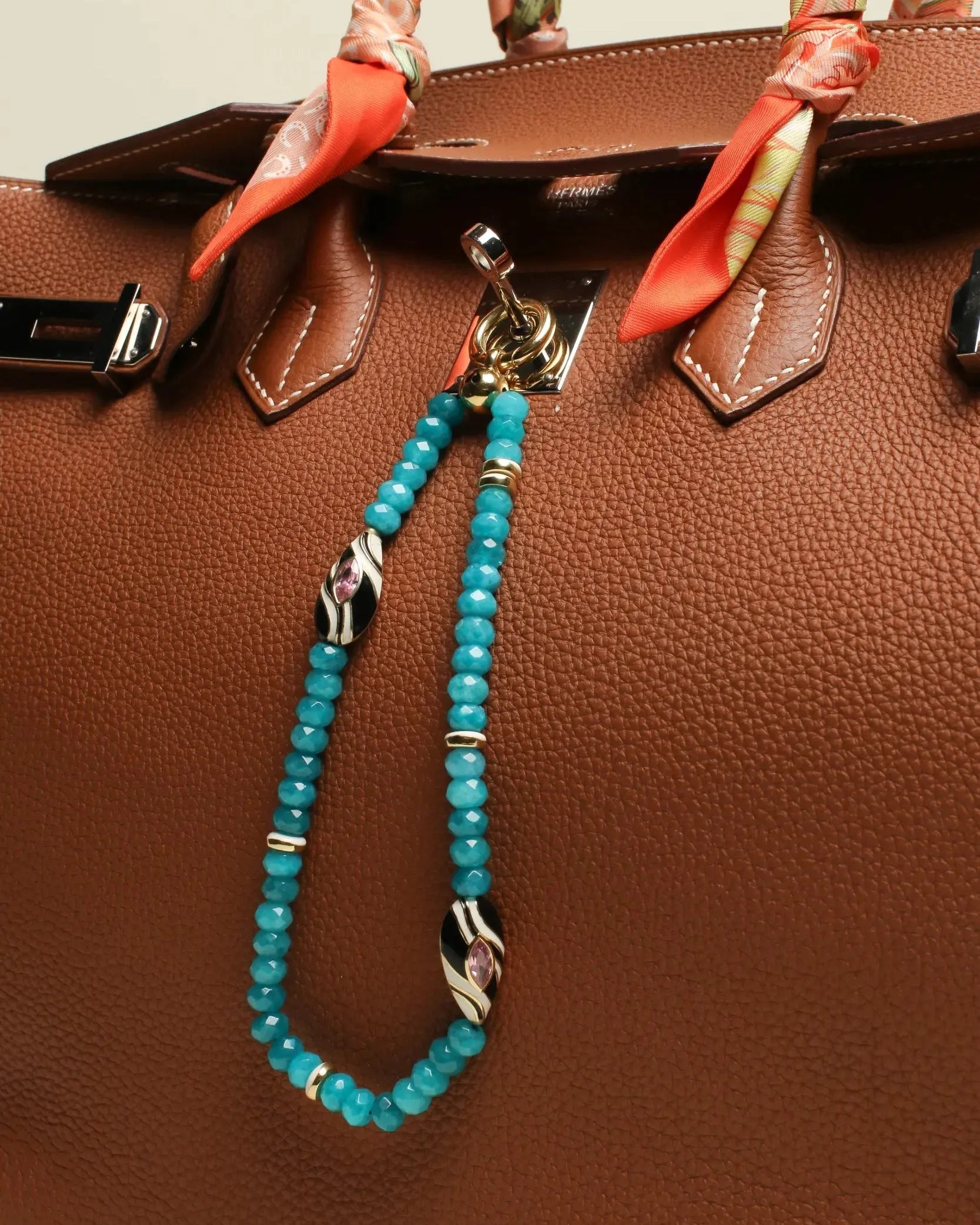 Minou Bag Charm in Turquoise Quartz