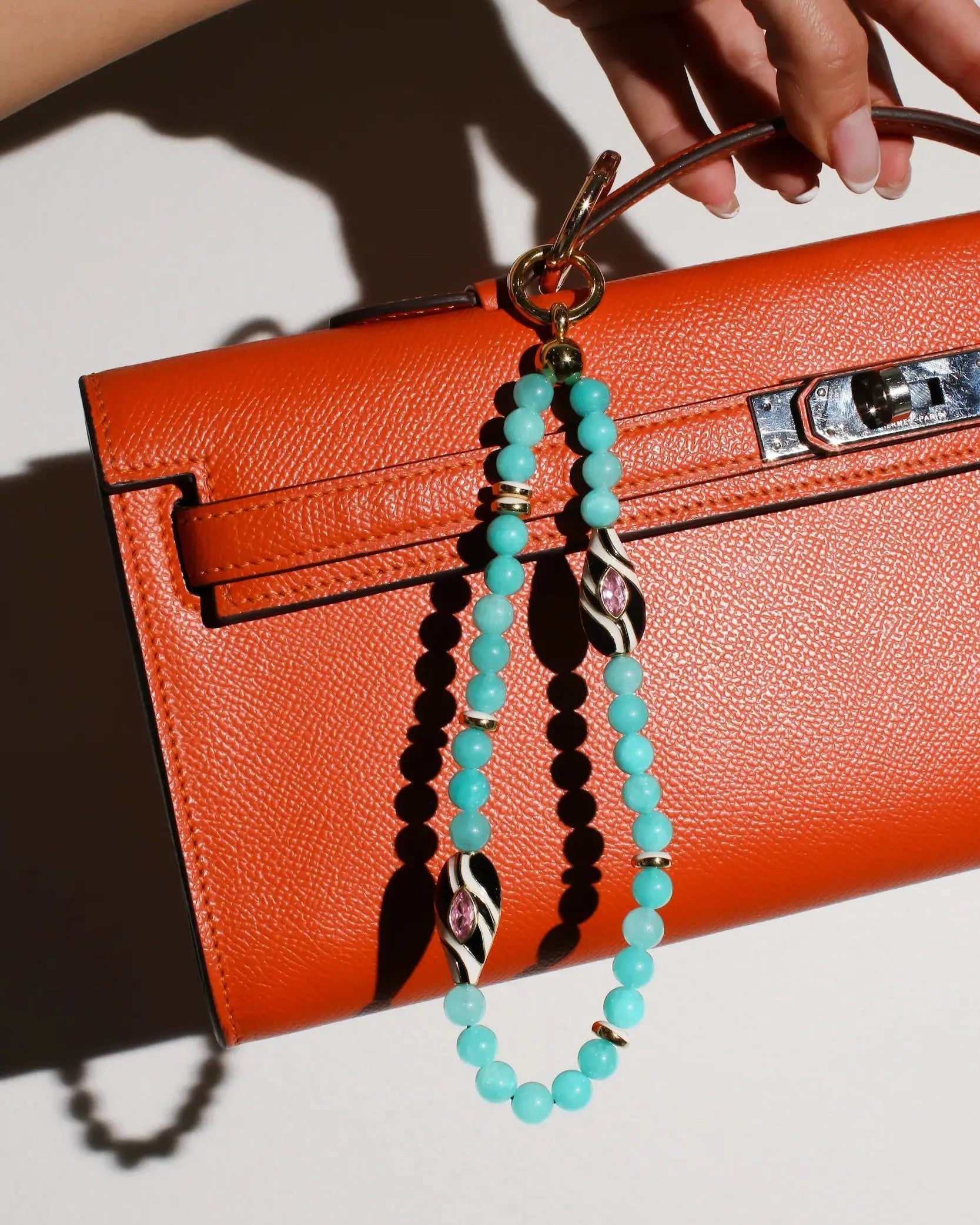 Minou Bag Charm in Aqua