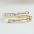 Baguette Cut Lab Diamond Bypass Set Band