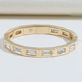 Baguette Cut Flush Set Eternity Wedding Band