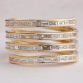 Baguette Cut Lab Diamond Spiral Band