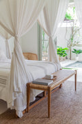 Melati Teak and Rattan Bench
