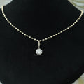 Round Cut Diamond Ball Chain Pendant
