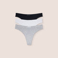 Lounge Underwear Bamboo Comfort Thongs (3-pack) - Multi