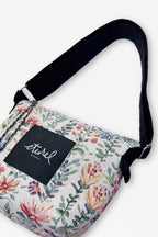 Bolso bandolera tejido jacquard azaleas