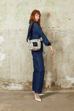 Bolso bandolera tejido jacquard azaleas
