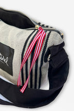 Bolso bandolera sarga de burgos negro
