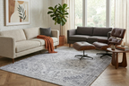 Barny Gray Denim Washable Rug