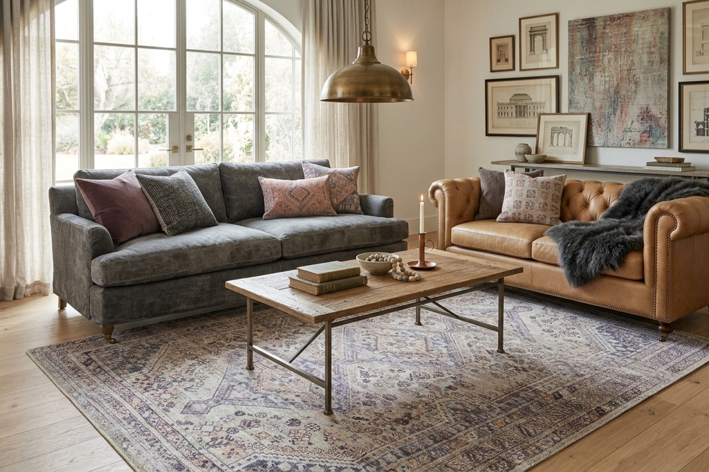 Barny Tan Washable Area Rug