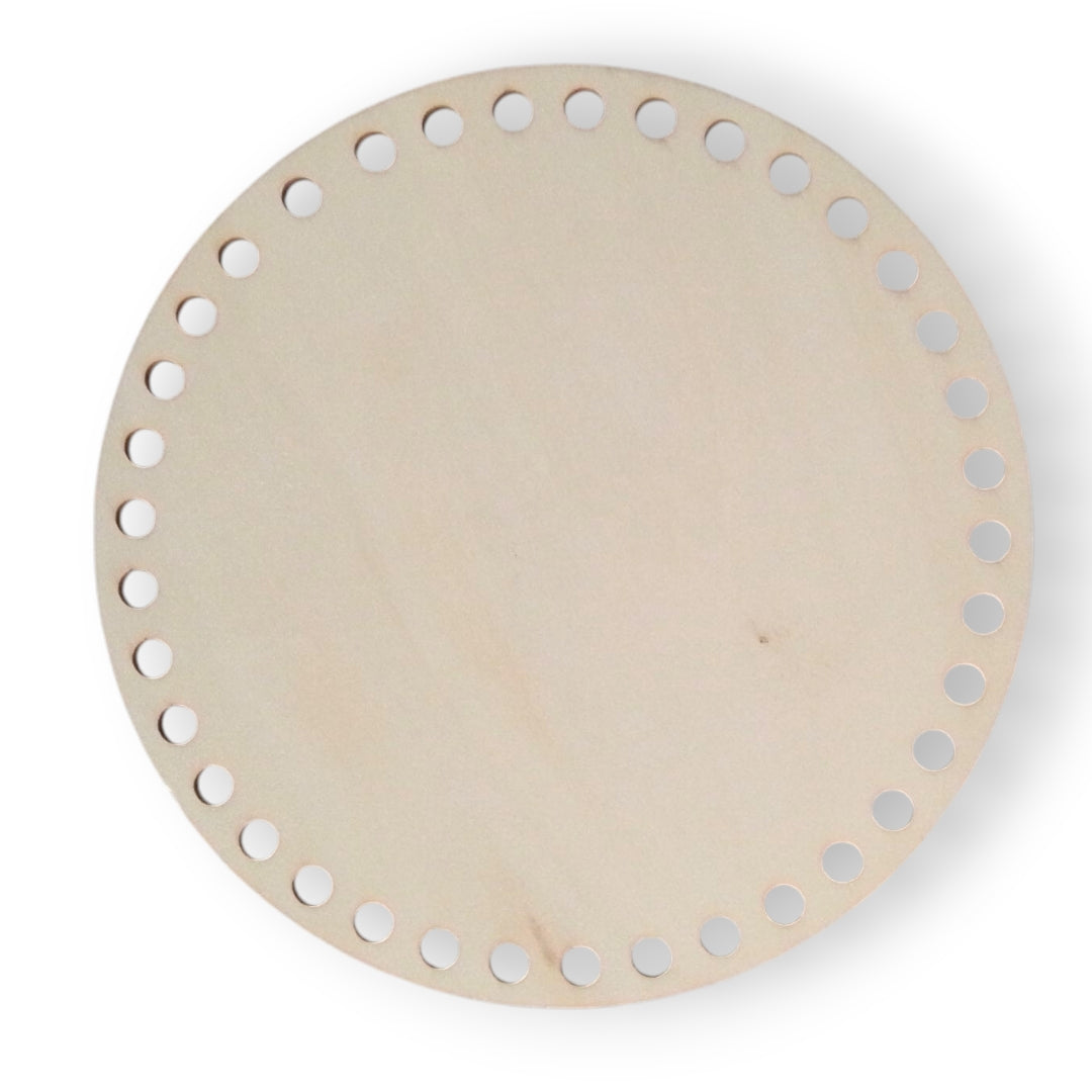 Base de madera circular para tejer