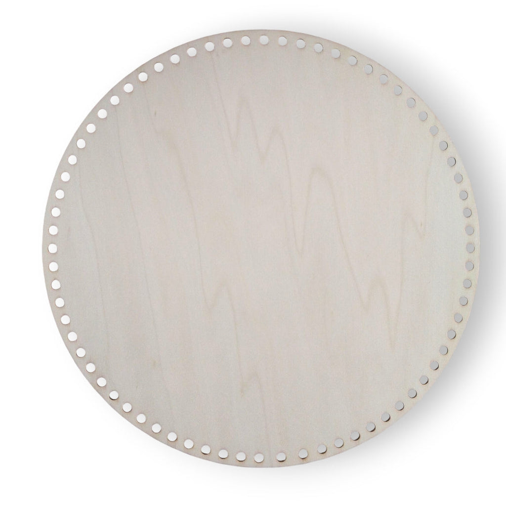 Base de madera circular para tejer
