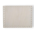 Base de madera rectangular para tejer