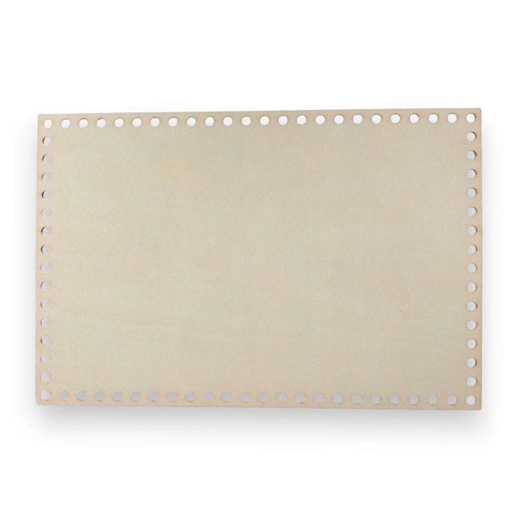 Base de madera rectangular para tejer