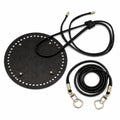 Base circular perforada 15 cm con asa y cierre para bolso saco