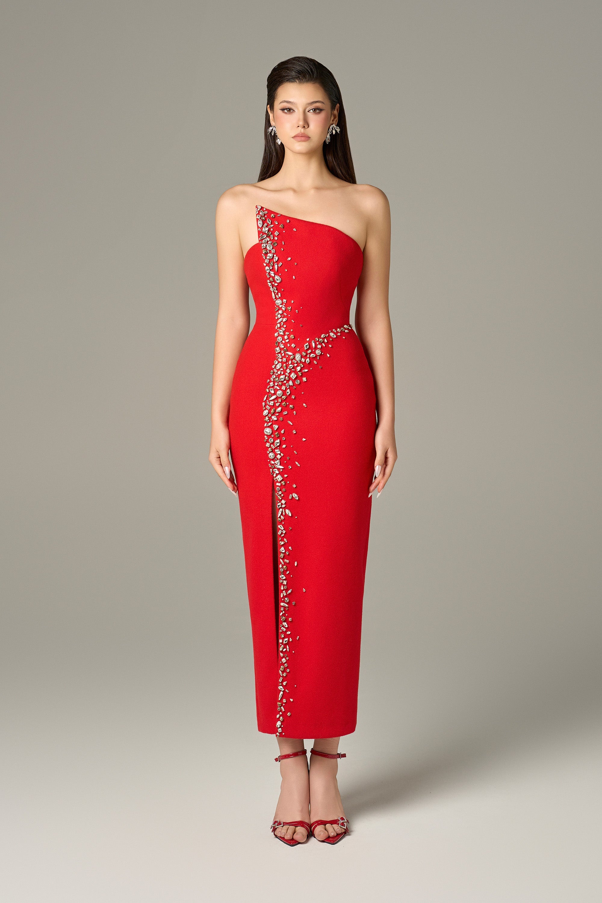 Opulent Bead Embellished Maxi Dress