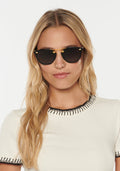 KREWE BEAU NYLON | Black + Shadow 24K Polarized