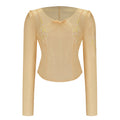 Beige Mesh Top