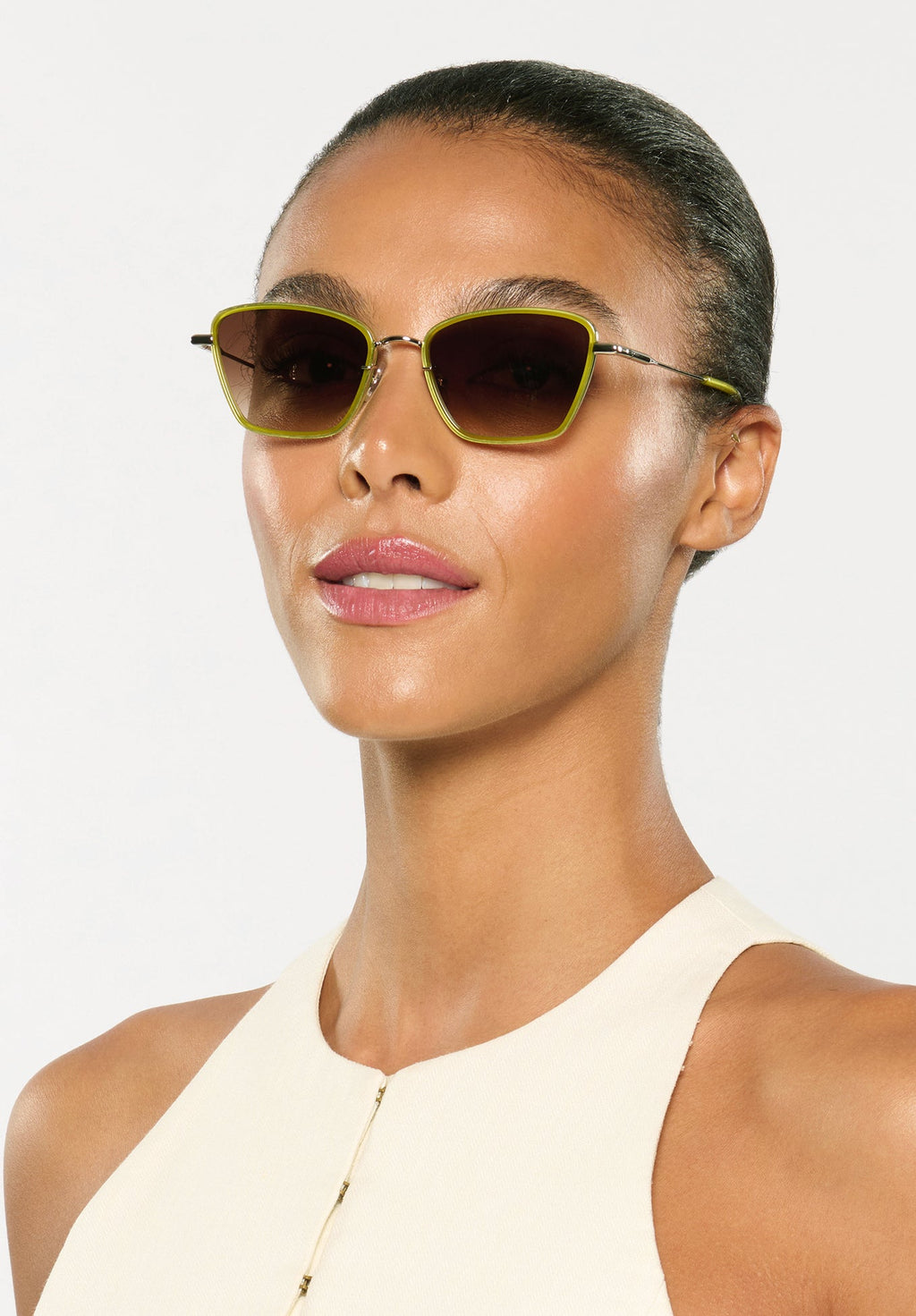 KREWE BELLA | Silver + Chartreuse