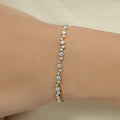 Bezel Set Bubble Diamond Tennis Bracelet