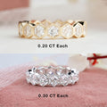 Hexagon Cut Lab Diamond Full Eternity Diamond Band